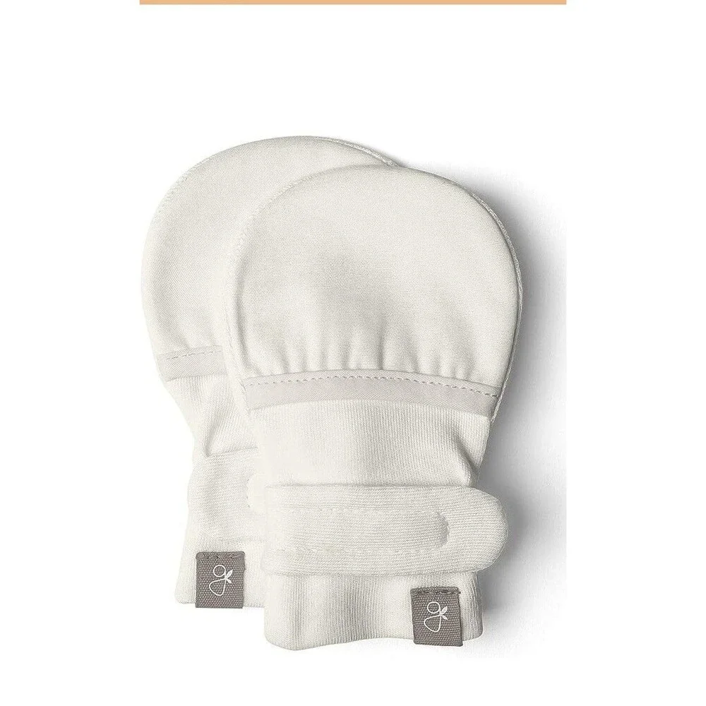 goumikids Bamboo Cotton Mitts Anti-Scratch Soft Stay-On 0-3 Months Cloud Color